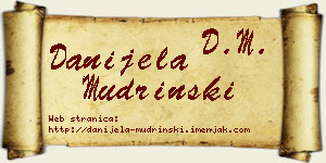 Danijela Mudrinski vizit kartica